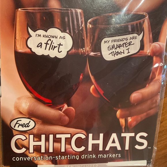NIP Fred Chit Chats 96 Drink Markers 2 Packages w/ Markers Conversation Starter - Picture 3 of 10